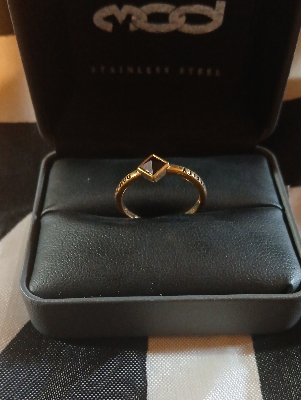 NWT Harley-Davidson Women's .925 Silver Gold Two-Tone Silver & Gold Circle Ring